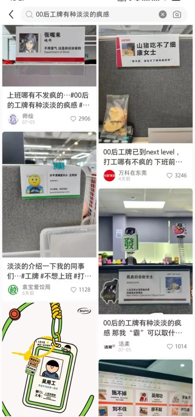 00后疯感工牌火出圈 网友：隔着屏幕都感受到了淡淡的疯感！