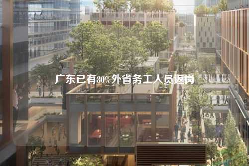 广东已有80%外省务工人员返岗